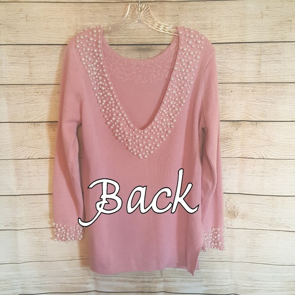 Vintage Sweaters - vintage deep v open back 90s sweater medium